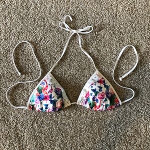 Floral bikini top